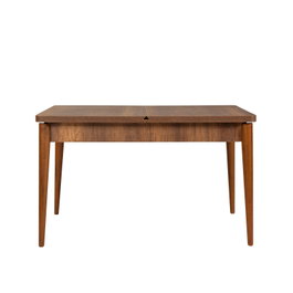 Hanah Home Vina 1048 - Juego de mesa extensible, sillas y banco en Nogal y Azul Oscuro